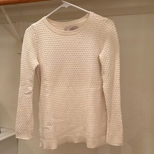 LOFT Textured Cream Sweater